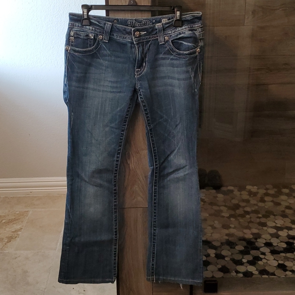 Miss Me darker blue stretchy jeans